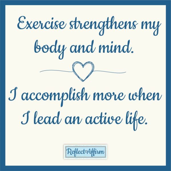 Positive Affirmations for Working Out - Reflect Affirm