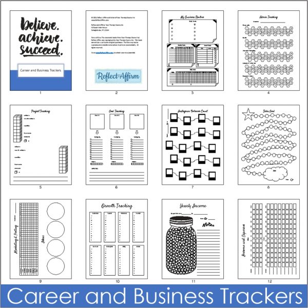 Build better habits that lead to personal growth and self-improvement with these 80 Printable Habit Trackers from Reflect Affirm.