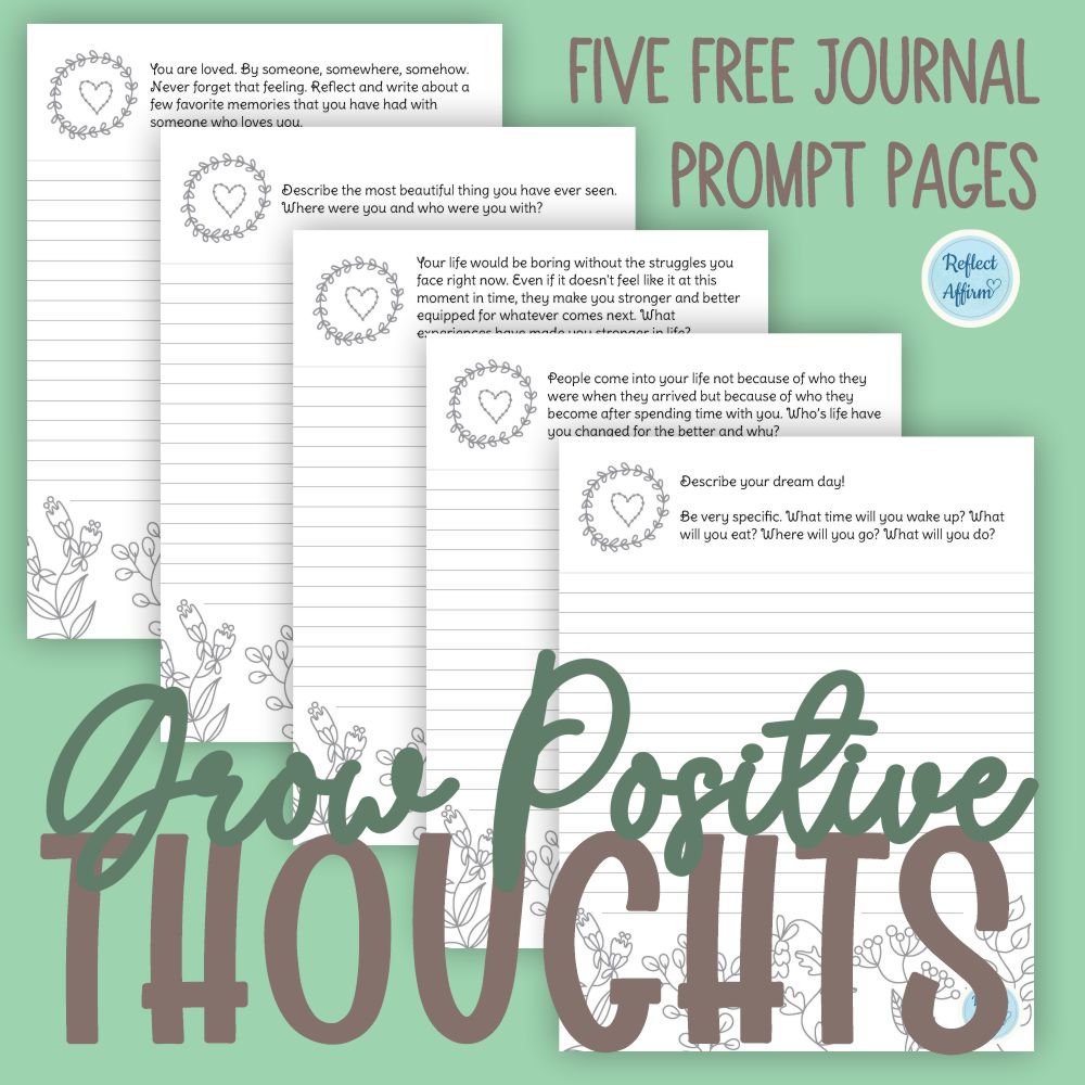 These positive journal prompts are a great way to honor the small things each day and focus on the positive things in your life.